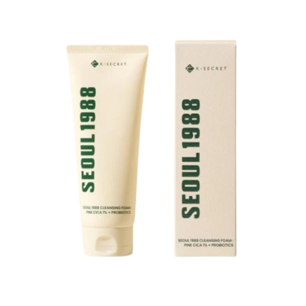 K-SECRET SEOUL 1988 Cleansing Foam: Pine Cica 1% + Probiotics 150ml