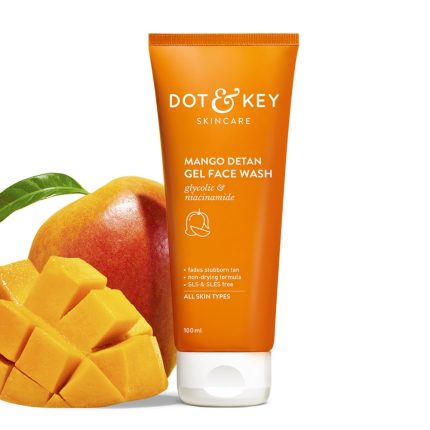 Dot and Key Mango Detan Gel Facewash with Glycolic and Niacinamide for All Skin Types