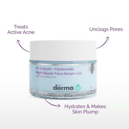 The Derma Co. 1% Salicylic And Hyaluronic Night Repair Face Serum Gel